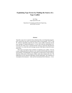 Explaining Type Errors by Finding the Source of a Type Conflict