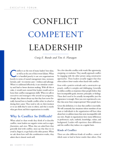 Conflict competent leadership
