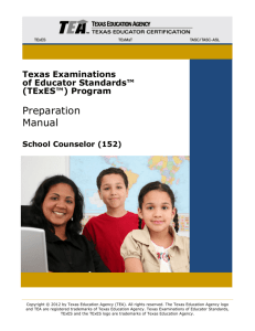 TExES School Counselor (152) Preparation Manual