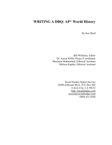 WRITING A DBQ: AP* World History