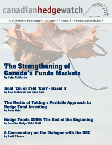 The Strengthening of Canada's Funds Markets