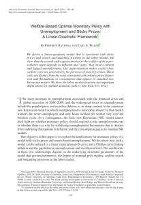 Welfare-Based Optimal Monetary Policy with Unemployment and