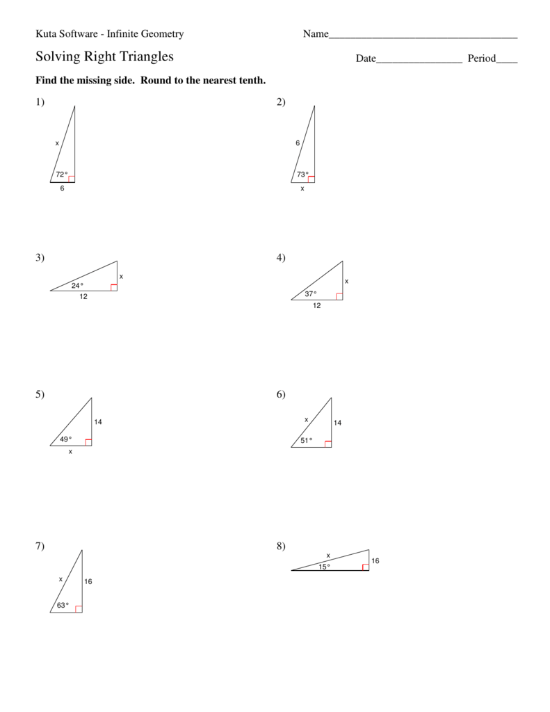 Soh Cah Toa In Soh Cah  Toa Worksheet