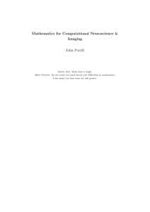 Mathematics for Computational Neuroscience & Imaging John Porrill