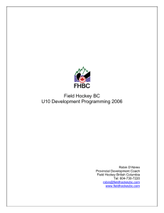 U10 Development - 10 Weeks