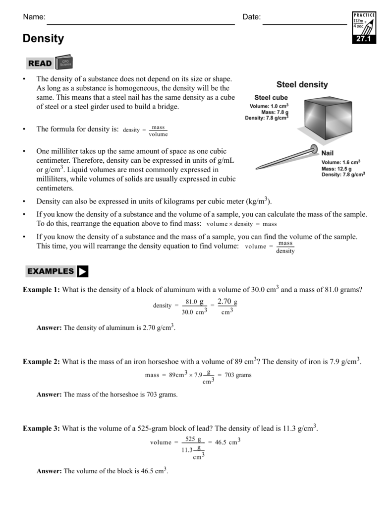 Density - CPO Science