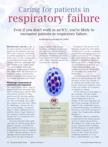 Caring for patients in respiratory failure