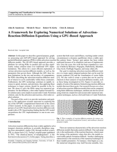 Reaction-Diffusion Equations Using a GPU-Based Approach
