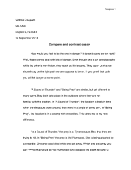 Essay Writing Thesis Statement Compare Contrast Essay Good Proposal Essay Topics also Essay Examples For High School Students Erika Kohlhoff Final Copy Of The Essay A Sound Of Thunder And Being Business Essay Writing
