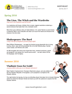 The Lion, The Witch and the Wardrobe Shakespeare: The Bard