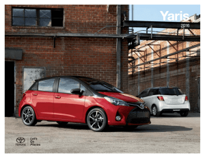 2016 Yaris eBrochure - Certified Used Toyota Vehicles