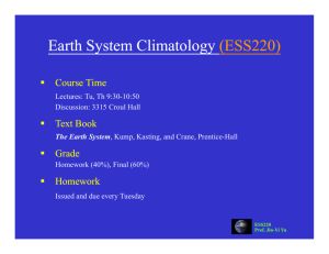 ESS220 - Department of Earth System Science