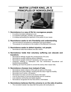 MARTIN LUTHER KING, JR.'S PRINCIPLES OF NONVIOLENCE