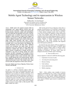 Mobile Agent Technology and its repercussion in Wireless Sensor