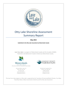 Read the Otty Lake Shoreline Assessment Summary Report