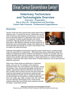 Veterinary Technicians and Technologists Overview