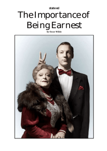 The Importance of Being Earnest - State Theatre Company of South