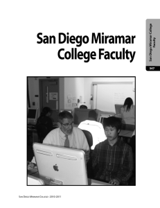 San Diego Miramar College Faculty