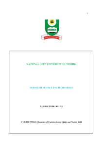 BIO216 Course Material - National Open University of Nigeria