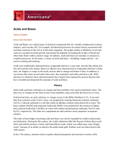 Acids and Bases