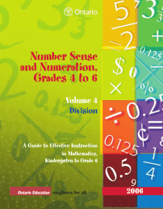 Number Sense and Numeration, Grades 4 to 6