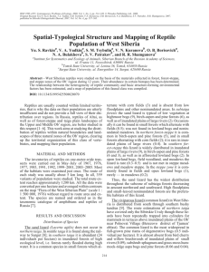 Spatial-Typological Structure and Mapping of Reptile Population of