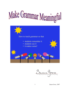 Make Grammar Meaningful (Susan Gross)