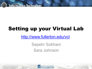 Setting up your Virtual Lab