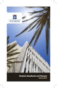 Student Handbook 2014-2015 - California State University, Fullerton