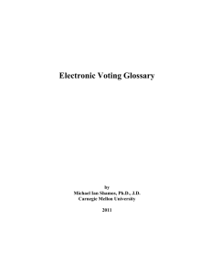 Electronic Voting Glossary - Carnegie Mellon University