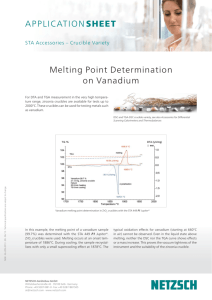 Melting Point Determination on Vanadium - Netzsch