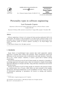 Personality types in software engineering