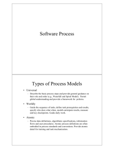 Software Process Types of Process Models