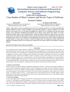 Case Studies of Most Common and Severe Types of Software