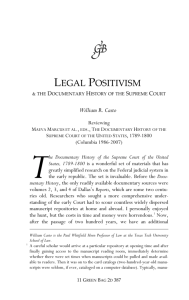 Legal Positivism & the Documentary History of the