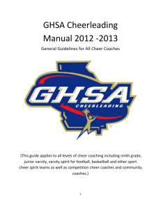 GHSA Cheerleading Manual 2012 -2013