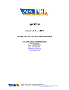 Spiritline - Basketball Conduct Guide