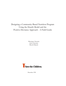 Designing a Community-Based Nutrition Program Using the Hearth