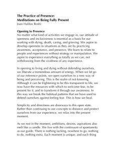 The Practice of Presence: Meditations on Being Fully Present