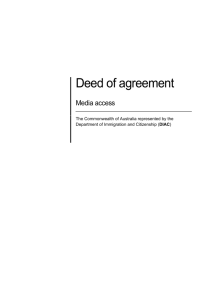 Deed of Agreement - Media Access