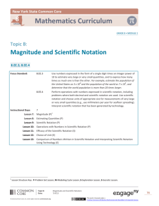 Topic B: Magnitude and Scientific Notation