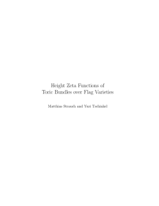 Height Zeta Functions of Toric Bundles over Flag Varieties