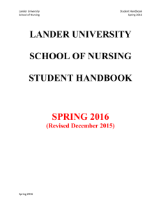 Nursing Student Handbook