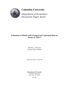 Estimation of models with grouped and ungrouped data by means of