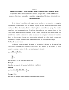 Lecture.4 Measures of averages