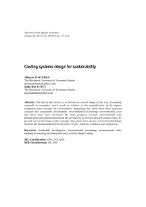 Costing systems design for sustainability
