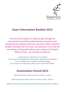 RHS Exam Information Booklet 2015