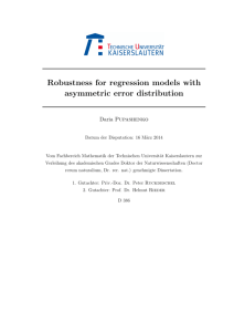 Robustheit fuer Regressionsmodelle mit asymmetrischer