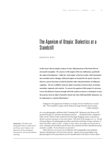 The agonism of Utopia: dialectics at a standstill - iaste
