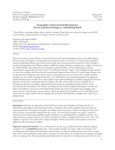 1 Geographies of International Development: Poverty and Social